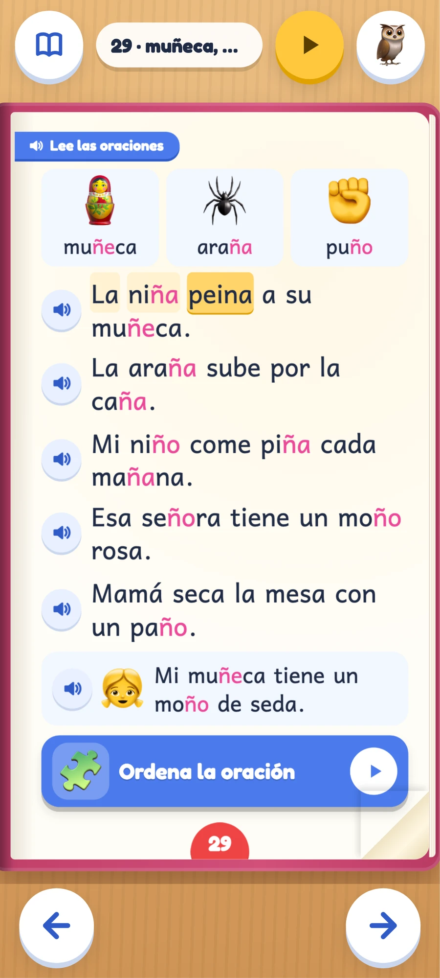 Aprendo a Leer en Android: lectura con el dedo